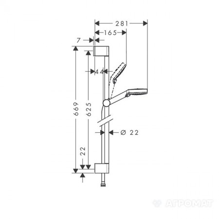 26532400 Crometta Vario/Unica’Croma Душовий набір (1 сорт) HANSGROHE