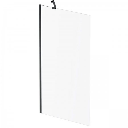 W90UBS-080-140BT Gem шторка на борт ванни 80х140, фіксована, профіль чорний, скло прозоре (1 сорт) AM.PM