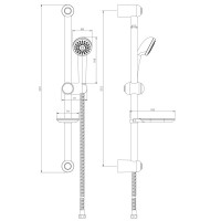 550547C Lite Душовий набір зі штангою, хром (1 сорт) Primera фото 1