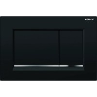 115.883.KM.1 Sigma20 (ex Sigma30) square Клавіша змиву, панель та клавіши чорний глянець, декоративн Geberit фото 1