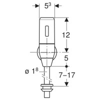 115.805.21.5 Кран для уринала з верхнім підводом води, з електронним керуванням змивом, живлення від Geberit фото 2