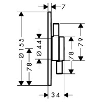 75418140 HG DuoTurn S Зовнішня частина змішувача для душу на 2 споживачі, brushed bronze (1 сорт) HANSGROHE фото 1