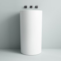 1408640 Style Раковина окремостояча без отовора під змішувач 400х400х860, біла (1 сорт) Devit фото 7