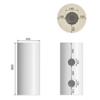 1408640 Style Раковина окремостояча без отовора під змішувач 400х400х860, біла (1 сорт) Devit фото 2