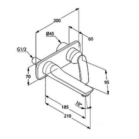 522468775 Balance matt black Зовнішня частина змішувача д/раковини (1 сорт) Kludi