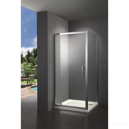 SHRC56106 FRAME Душова кабіна, розпашна -100*100 реверсивна - хром/прозоре скло (1уп) (1 сорт) Primera