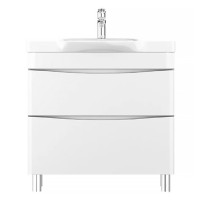 M80-FSX0802-WC0802-38 LIKE база з раковиною на підлогу 80 см, колір: білий, глянець(2 пак) (1 сорт) AM.PM