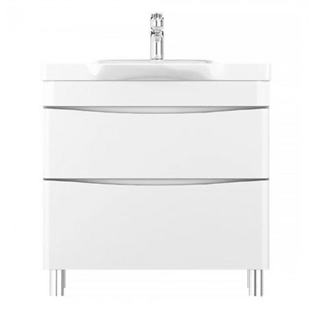 M80-FSX0802-WC0802-38 LIKE база з раковиною на підлогу 80 см, колір: білий, глянець(2 пак) (1 сорт) AM.PM