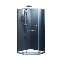 FEN0123 COMFORT Кабіна душова, п'ятикут. 90х90, без піддона, скло прозоре (1 сорт) Devit