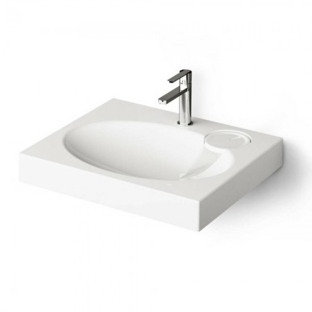 KICLAMISIF/00 Claro Mini Раковина на пральну машину, з литого (штучного) каменю 60х50 з мильницею +  PAA