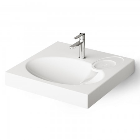 KICLASIF/00 Claro Раковина на пральну машину, з литого (штучного) каменю 60х60 з мильницею + сифон т PAA