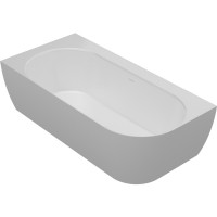 60.086.043.1-2.X.3.X.X Ванна Scorpius Lite ліва, з переливом та сифоном, біла, штучний камінь,1600x8 VAYER фото 1