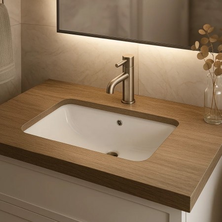 1610133 QUADRA Раковина під стільницю 550х380х190мм, біла (1 сорт) Devit