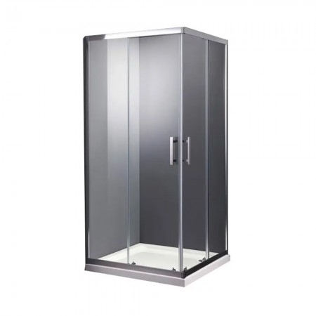 SHRC53906 FRAME Душова кабіна, розсувна - 90*90 - хром/прозоре скло (1 сорт) Primera