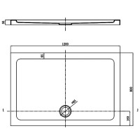 FTR2323 COMFORT Піддон душовий, прямокут., 120х80, з сифоном (1 сорт) Devit фото 2
