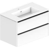 332080W COMFORT Тумба 80 з раковиною, біла (1 сорт) Devit