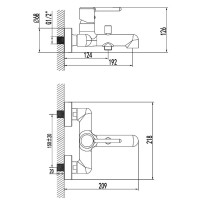 5050030 DO IT Змішувач для ванни та душу, хром (1 сорт) Devit