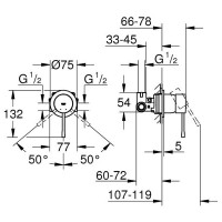 29197KF0 Essence New Змішувач прихованого монтажу, чорний матовий (1 сорт) Grohe фото 3