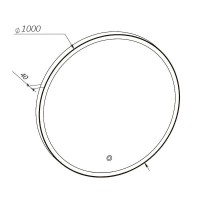 27426 Lorenzo Дзеркало 100 см з підсвіткою (сенсор), колір золотий (1 сорт) Аква Родос фото 1