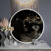 27426 Lorenzo Дзеркало 100 см з підсвіткою (сенсор), колір золотий (1 сорт) Аква Родос фото 5