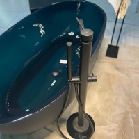 LIG 032 NO LIGHT Змішувач ванни з підлоги, з ручним душем, чорн.мат (1 сорт) Paffoni фото 4