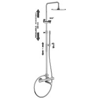 ZCOL721LIQCR  BIRILLO Душова система з термостатом, хром (1 сорт) Paffoni фото 1