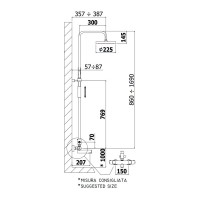 ZCOL721LIQCR  BIRILLO Душова система з термостатом, хром (1 сорт) Paffoni фото 4