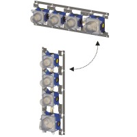 MDBOX019 modular box  Внутрішня частина до термостата на 3 виходи, вертикальна/горизонтальна установ Paffoni фото 2