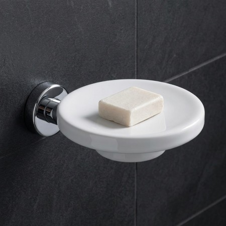 TE  122 51 TECNO  Мильниця підвісна, керамічна, білий/хром (1 сорт) Bagno associati