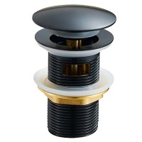 550548B Донний клапан, чорний матовий (1 сорт) Devit