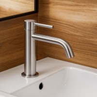 550534N Flow Змішувач д/раковини, brushed nickel (1 сорт) Devit