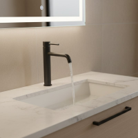 550533B Flow Змішувач д/раковини, високий, чорний матовий (1 сорт) Devit фото 2