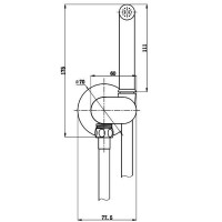 550539B Flow Гігієнічний душ, чорний матовий (1 сорт) Devit фото 1