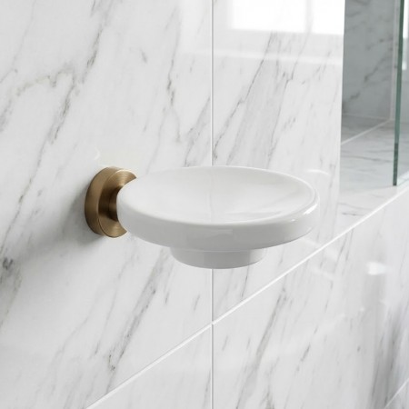TE  122 92 TECNO  Мильниця підвісна, керамічна, білий/бронза (1 сорт) Bagno associati