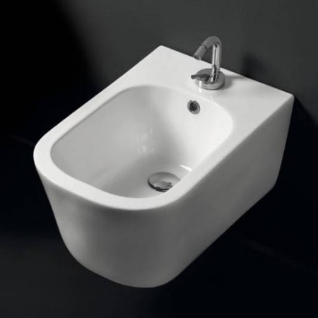 5125 01 Tribeca Біде підвісне з 1 отв. під змішувач в комплекті із шумоізоляцією та кріпленням WB9N, Kerasan