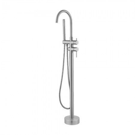 550538N Flow Змішувач для ванни з підлоги, brushed nickel (1 сорт) Devit