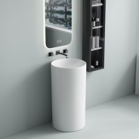 1408640 Style Раковина окремостояча без отовора під змішувач 400х400х860, біла (1 сорт) Devit