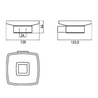 0530 001 00 LOFT Мильниця на стіну, хром (1 сорт) EMCO фото 4