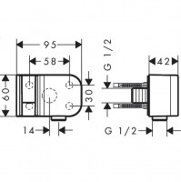45723000 Axor One Шлангове підключення (1 сорт) Axor фото 2