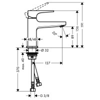 32500140 Metropol 100 Змішувач д/раковини з д/к, brushed bronze (1 сорт) HANSGROHE фото 1