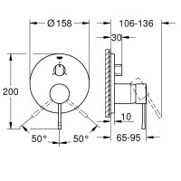 24169DC1 Essence зовнішня частина змішувача для душу, Supersteel (1 сорт) Grohe фото 3