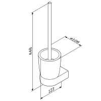 A3033300 Sensation Щітка для унітазу підвісна, хром (1 сорт) AM.PM фото 7
