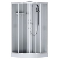 W94C-401-100MT X-Joy кабіна душова  100x100, 1/4 кола,  профіль мат.хром, скло прозоре (1 сорт) AM.PM фото 1