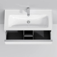 MTA-FHX1002WG-WCC1002WG  X-Joy S, База з раковиною, підвісна, 100 см, 2 ящика, біла, глянець (1 сорт AM.PM фото 2