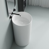 1408640 Style Раковина окремостояча без отовора під змішувач 400х400х860, біла (1 сорт) Devit фото 4