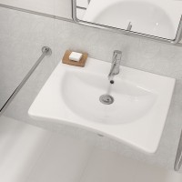 K11-0041 ETIUDA Раковина-65 для людей з обмеженими фізичними можливостями з отв. (1 сорт) CERSANIT-С Україна фото 4