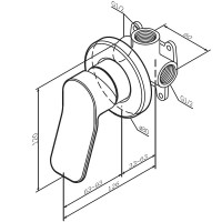 F40H85A22 X-Joy, гігієнічний набір для прихованого монтажу зі змішувачем для душу, чорний мат (1 сор AM.PM фото 1