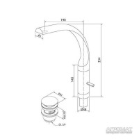 F1082100/F108210B ADMIRE Змішувач д/раков c д/к (1 сорт) AM.PM фото 1