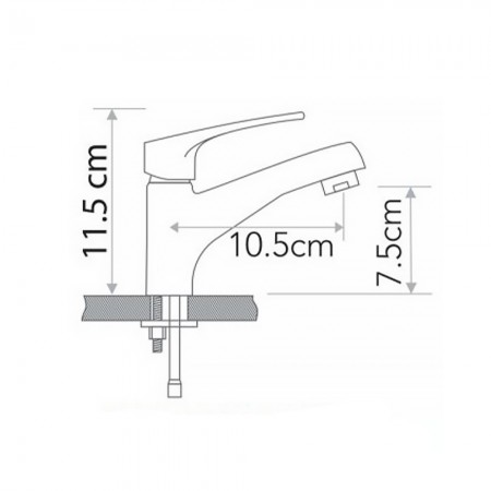 2702111 PRIME Змішувач для раковини, хром (1 сорт) Primera