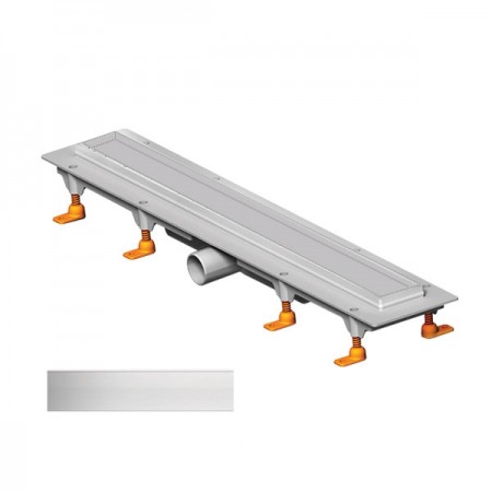 CH 650 KN 1 Душовий канал 650мм з матовою решіткою під плитку з кромкою із нержавіючої сталі (1 сорт MCH